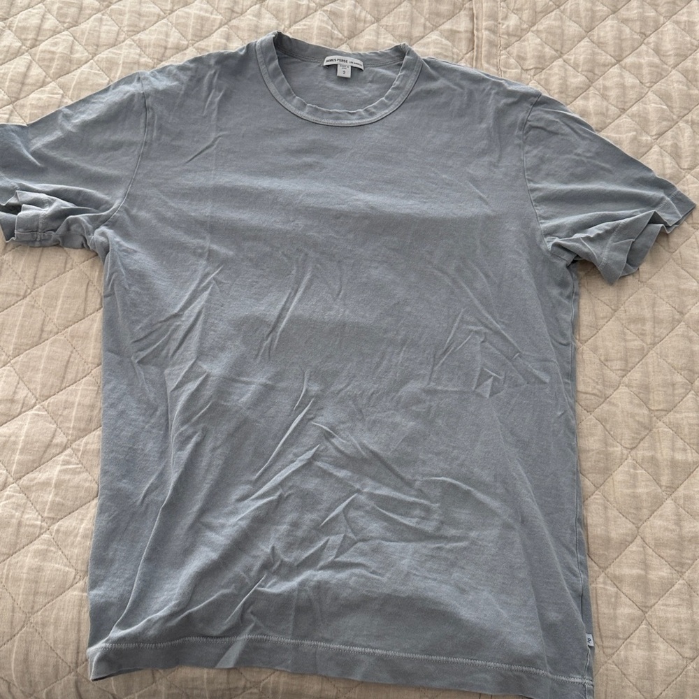 Men’s James Perse Blue Short Sleeve Crew (Size 2)